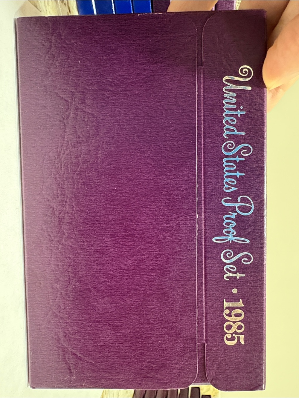 US Proof Set 1985 5 coin sets - burgandy cover